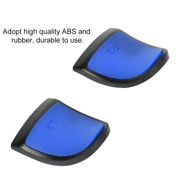 L2 R2 Forlængede Greb Blødt Touch Controller Udvidelser Knapper Udvidelse Udløser til PS4 (Blå)
