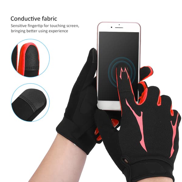 Åndbare Unisex Cykelhandsker med Touch Screen Nylon til Mountainbiking
