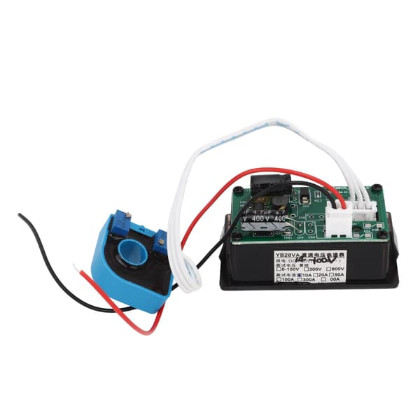 Hall DC Digitalt Display Amperemeter 4-30V Dobbel LED Strøm Voltmeter Panel