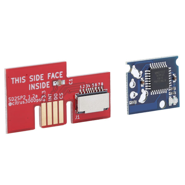 Chip SD2SP2 Micro-minneskort-adapter Mini Disc DVD-tillbehörssatser för NGC-spelkonsol Röd