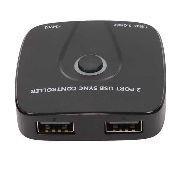 2 i 1 USB Switch Selector KM USB Delings Switch Stabil Transmission Synkroniserings Controller