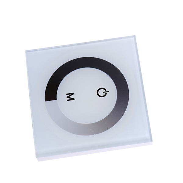 Hvid Enkeltfarvet Touch Panel Dæmper Vægskifter til LED Lysstrimler, DC 12V-24V Controller