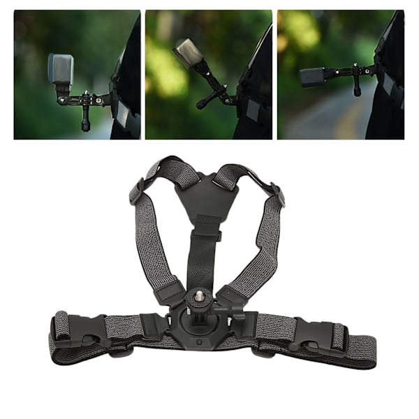Sportkamera Bröstrem Universal ABS och Nylon Elastisk Justerbar Actionkamera Bröstrem för Sportkamera
