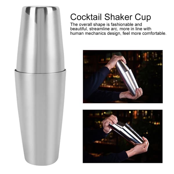 Cocktail Shaker-sett i rustfritt stål 750ml 550ml Bar Bartender Mikseverktøy