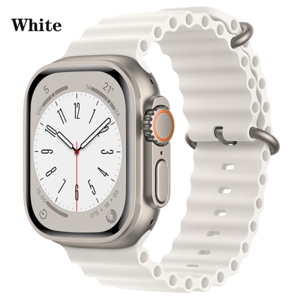 Apple Watch 49 mm hvidt havbånd