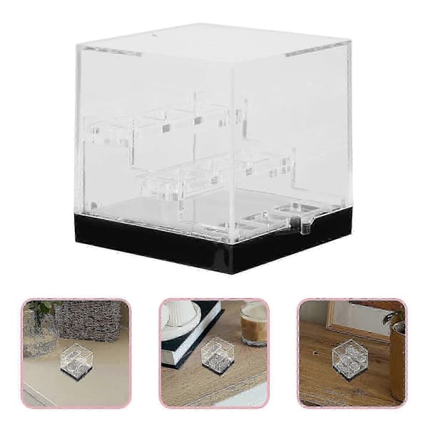 Acrylic Display Case Small Gemstone Organizer Three-Layer Design For Collectors Clear Acrylic Box 1Set