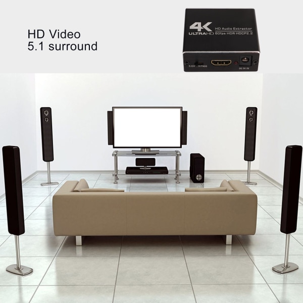 HD Multimedia Interface-delare 5.1-kanals HD-ljudsignalomvandlare HD Multimedia Interface-ljudutdragare