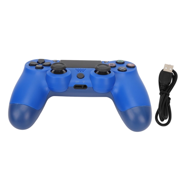 Trådløs spilcontroller Multifunktionel Dual Vibration Bluetooth-gamepad til PS4-spilcontrollere Blue-W