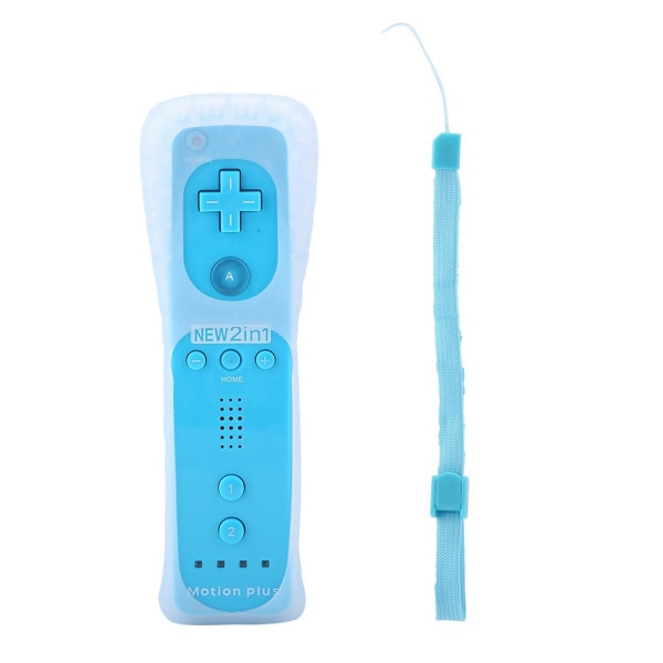 Somatosensorisk Spillhåndtak Kontroller Gamepad Bygget Inn Akselerator For Nintendo Wii WiiU (Blå)