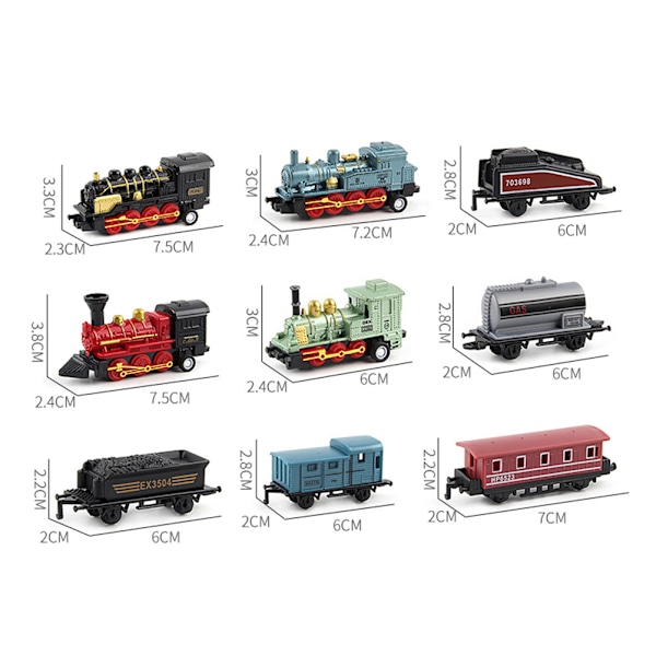 Simulerings Retro Damptog Legetøj Træk Tilbage Model Kit Gave til Drenge Piger