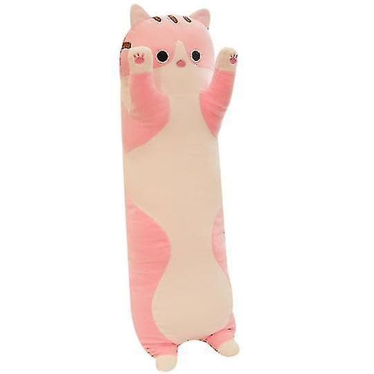 50 cm Plush Cat Doll Cute Cartoon Soft Stuffed Kitten Pillow Pink