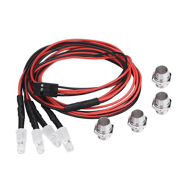 4 stk 5mm Frontlykter RC Tilbehør LED Lys for Modell Driftbil (2# Hvitt Lys)