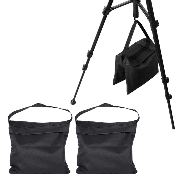 2 STK/SÆT Fyldbar sandsæk vægttaske til fotovideostudie lysstativ stativudstyr