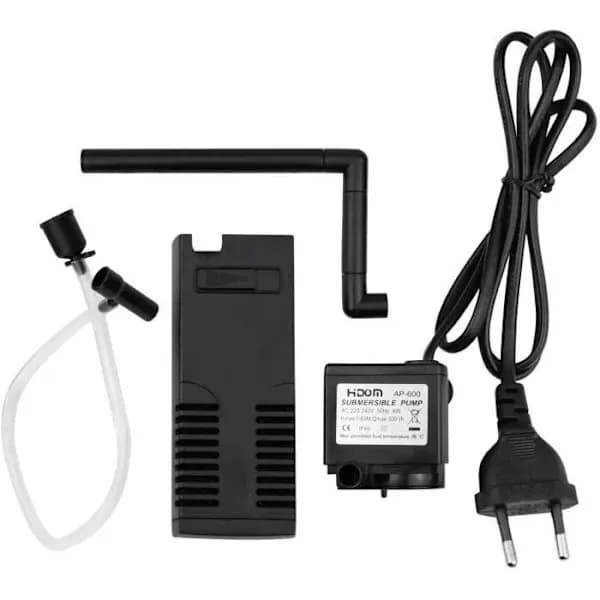[02]Internal Aquarium Filter 3W/4W 20L-60L Adjustable Internal Filter with Filter Sponges, Easy Operation and Maintenance