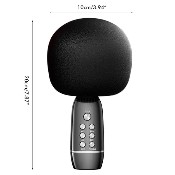 Bærbar Trådløs Bluetooth Karaoke Mikrofon med Højttaler 1500mAh Batteri til Android iPhone