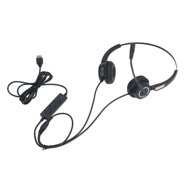 Støjreducerende USB-headset til Call Center Online Kursus HD Lyd Computer Headset