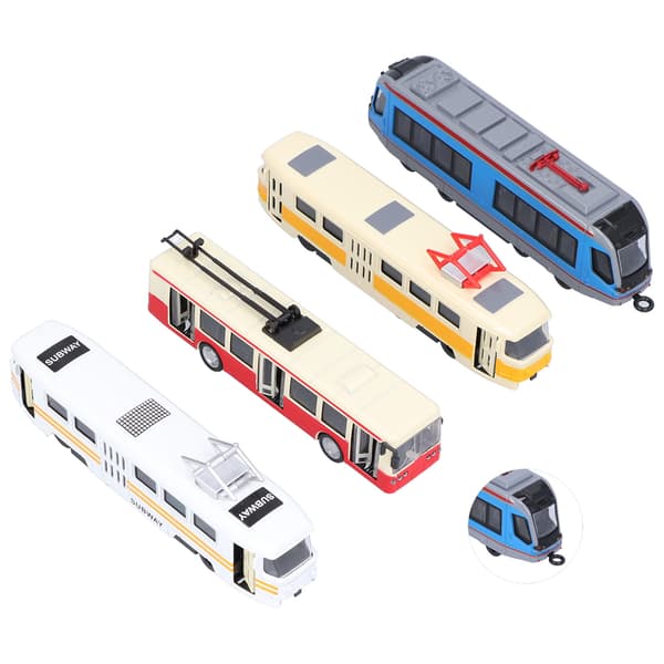 Højhastigheds jernbanebus Pull Back Køretøjsmodel Legetøjssamling til børn Gruppe B
