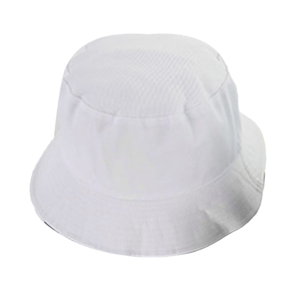 Unisex Bucket Hat Trykt Casual Fashion Blød Doube Side Wear Hat til udendørs sommer hvid