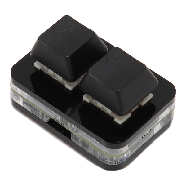 USB 2-näppäimen Mini-näppäimistö Mukautettava RGB LED-taustavalaistus Makro-ohjelmointi Näppäimistö Windowsille OS X:lle Linuxille Musta