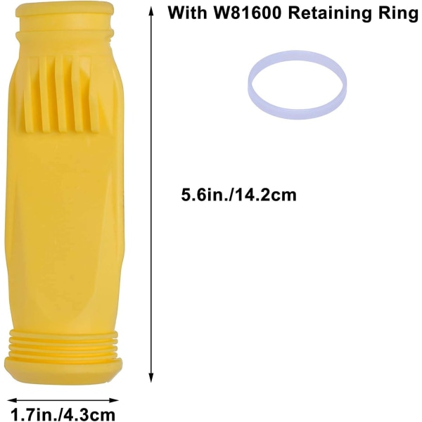 (2 stk) W69698 membran kompatibel med Zodiac Baracuda G3 G4 automatisk svømmebasseng bunnrenserrobot med W81600 festering hvit