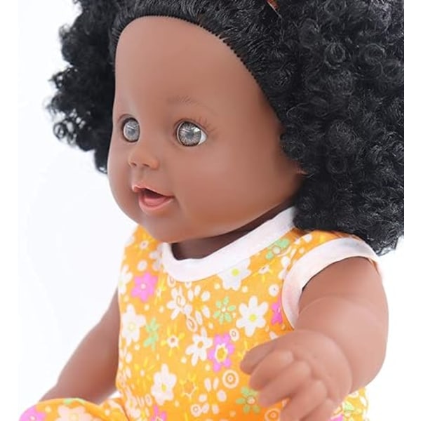 Realistisk svart dukke 12 tommers babydukker for barn Leker for barn