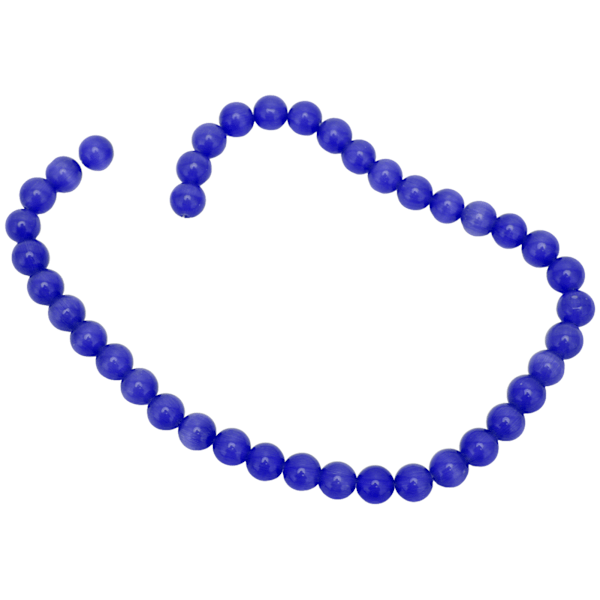 Dark Blue Natural Stone Round Beads 0.39in Diameter for DIY Bracelet Necklace Jewelry Making Accessories