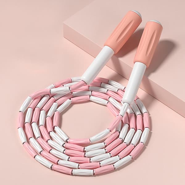 Hopprep med segmenterad hylsa, justerbar längd för barn, trasslar inte lätt Pink