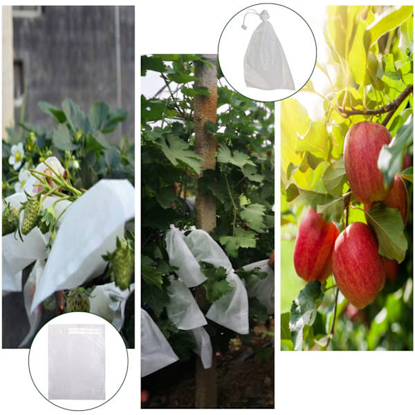 (100 stk. hvid/båndtype specifikationer: 240mm*360mm) Frugtpose/beskyttelsespose materiale: non-woven stof