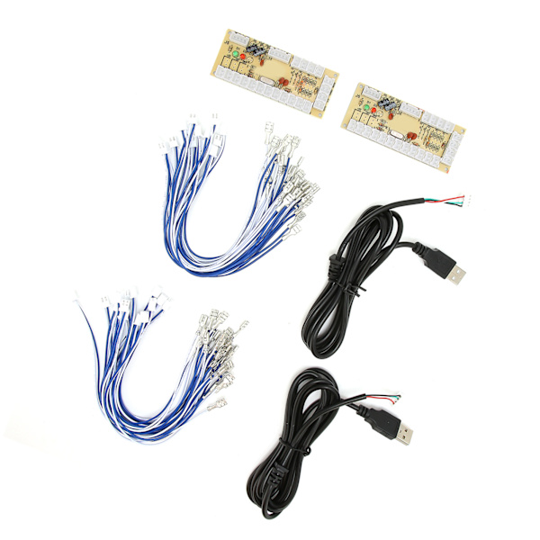 2-Spillers Arcade-Encoder uden forsinkelse - DIY Arcade-Encoder med USB-kabler og knapkabler til MAME