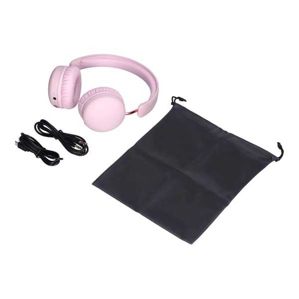 Trådløse Bluetooth Over Ear Hovedtelefoner Foldbare Dyb Bas Støjreducerende til Laptop PC Pink
