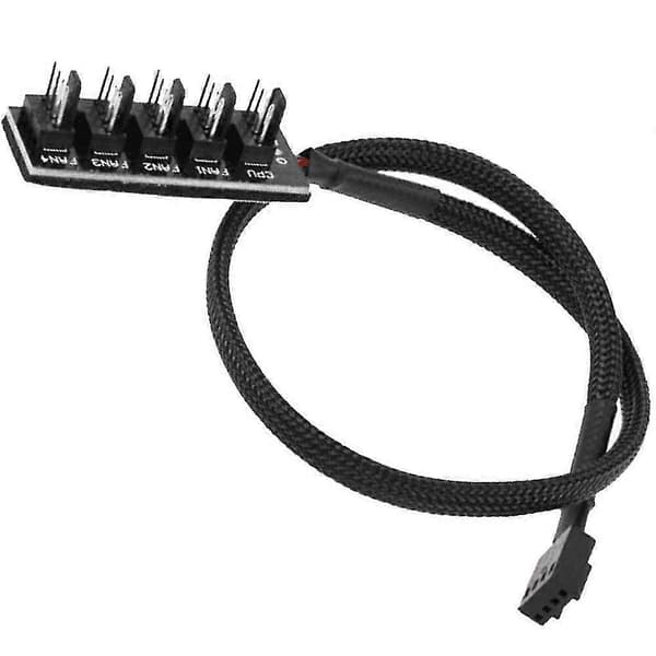 4-bens PWM blæserhub, 4-bens stik til CPU-blæser PC-blæserhub, computer CPU/kabinetblæser strøm multi splitter stikkabeladapter til 12V computer 1*5 pin