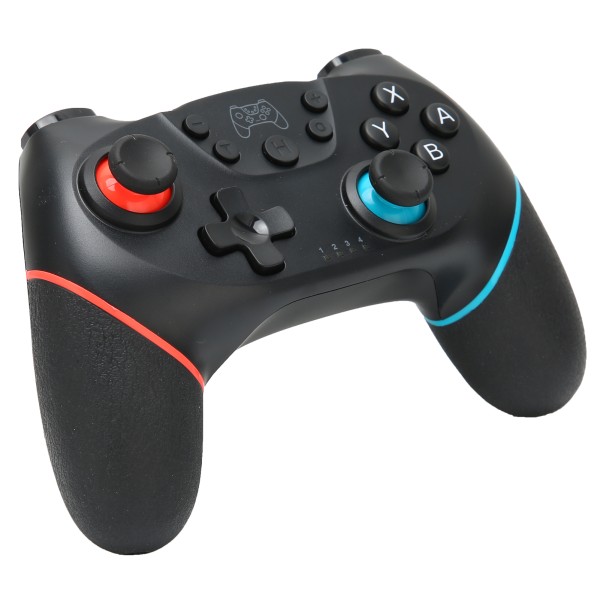 Bluetooth 6-Axis Gaming Controller Trådlös Gamepad Joystick för Windows-dator Vänster Blå Höger Röd- W