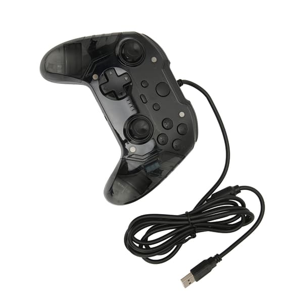 Trådløs Spilcontroller Dobbelt Vibration RGB Transparent Skal Gamepad til Xbox PC Sort