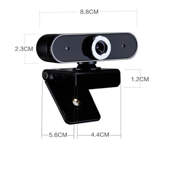 Rotérbart HD-webcam med mikrofon til konferencevideoopkald, fjernundervisning, computer