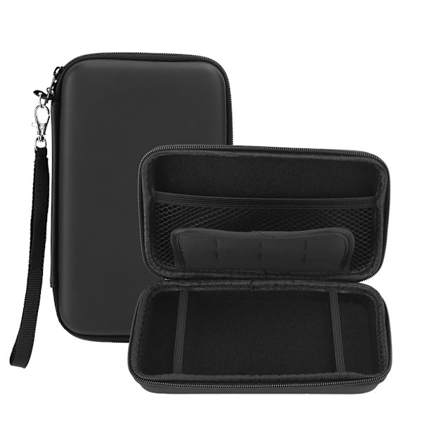 2 st Bärbar Förvaringsväska Bärväska EVA Skyddande Hårdväska för NDSILL/Nintendo 3DSXL Svart
