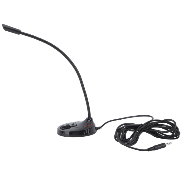 Svanehals Trådløs Mikrofon Svart 360 Grader Opptak Desktop Svanehals Mikrofon for Karaoke Konferanse Opptak 3.5mm