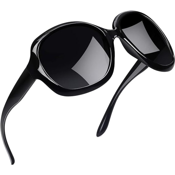 Polariserade Dam Solglasögon Oversized UV400 Glasögon Mode och