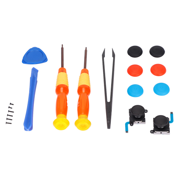 Reparationskit för joystick med 19 delar - Multifunktionella verktyg för reparation av spelkontroll för SW-spelkonsoler