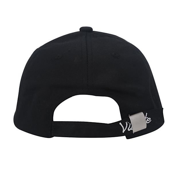 Svart Unisex Snapback-keps för sport, löpning och utomhusaktiviteter - Justerbar böjd basebollkeps för sommarbruk