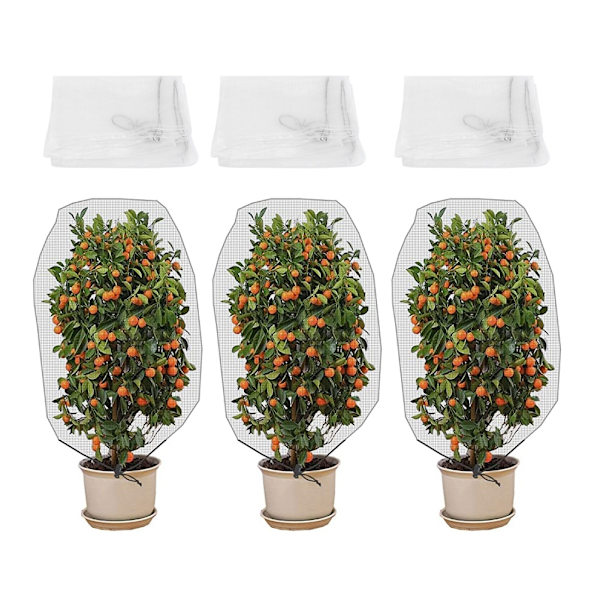 3 stk Hage Insektnett Barriere Netting Mesh Plantedeksel for å Beskytte Tre Plante Blomst