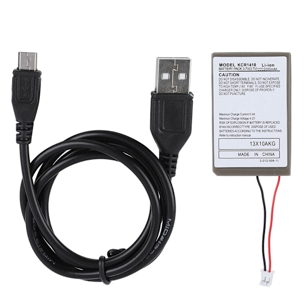 2000 mA:n latautuva akku PS4-pelikonsolin ohjaimelle USB-kaapelilla