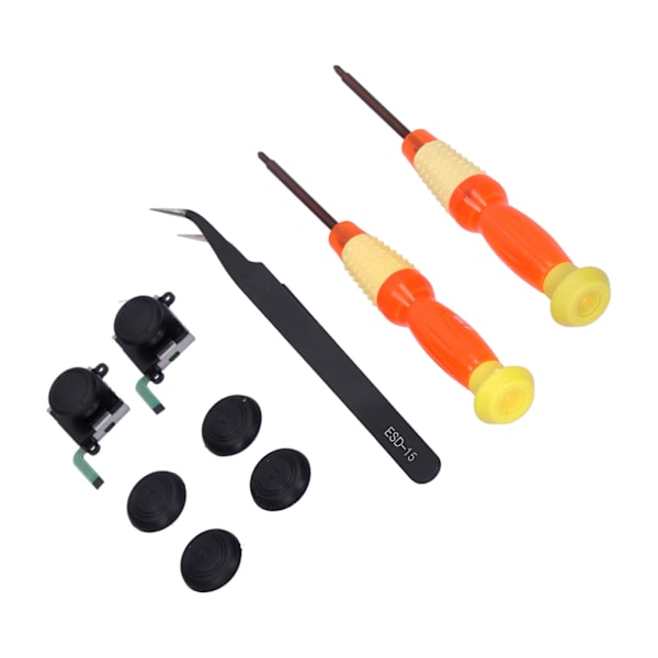 QM2107093 2-pack Joystickersättningskit Hållbar 3-dimensionell analog joystick med skruvmejsel för Switch-konsol