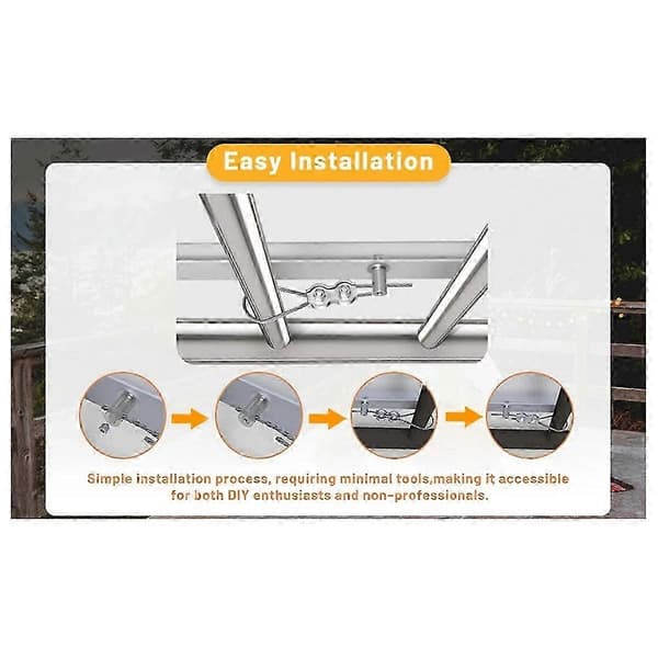 Solpanel Balkonkrog 304 Rustfrit Stål Fotovoltaisk Panel Monteringsbeslag Balkon Hegn Sol