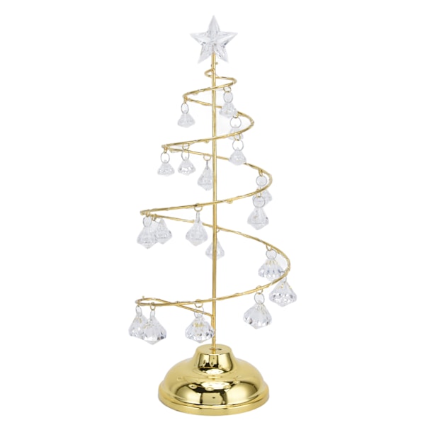 Varmt Guld LED Juletræ Bordlampe - Elegant Krystal Lys til Soveværelse, Badeværelse og Trappe Dekoration