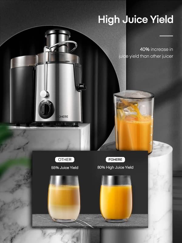 Vegetable and Fruit Juicers, 3-Speed Control Juicer, Easy to Clean