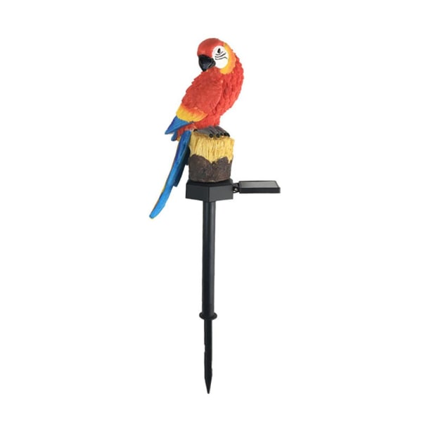 1 st Solharts papegoja utomhuspark dekorativ gräsmatta Ljus Jordkontakt Ljus Röd- W