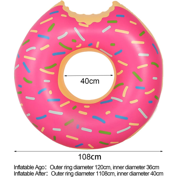 Donuts Boj, Simring Sommarboj Vattenleksak Boj Simbassäng Uppblåsbar Boj Uppblåsbar Poolboj Simbassängboj för vuxna och barn, S