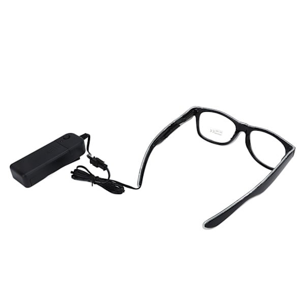 EL Luminous Glasses 3 Belysningslägen LED-glasögon Blinkande LED Luminous Glasses för Festivaler Nattklubbar Rött Ljus