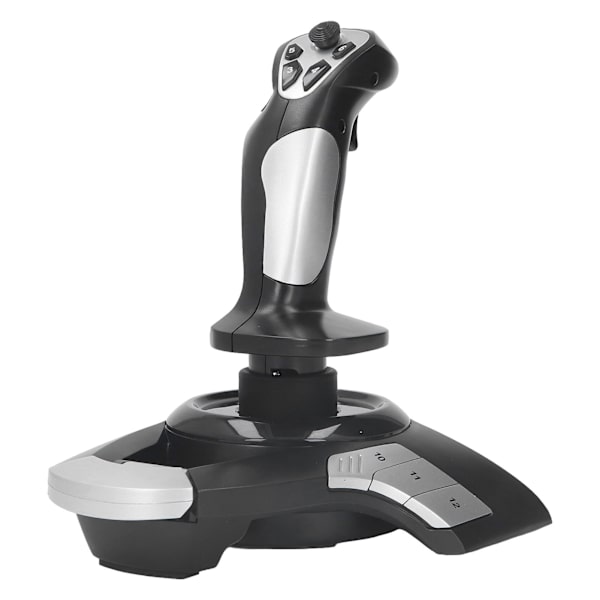 Flygjoystick-styrenhet 3D USB-trådbunden flygsimulatorpinne Joystick-styrenhet med vibrationsfunktion