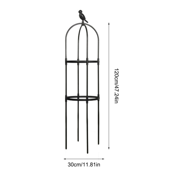 (Svart/Specifikation: φ30cm/H120cm) Skarvad trädgårdspergola (lådastorlek: 42*33*12cm)